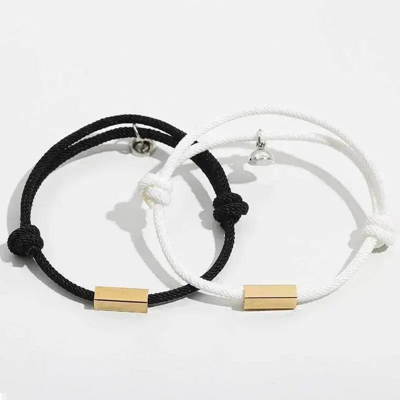 Customized Name Bracelet Eternal Love Magnet Staniless Steel Couples Bracelet - EX-STOCK Canada