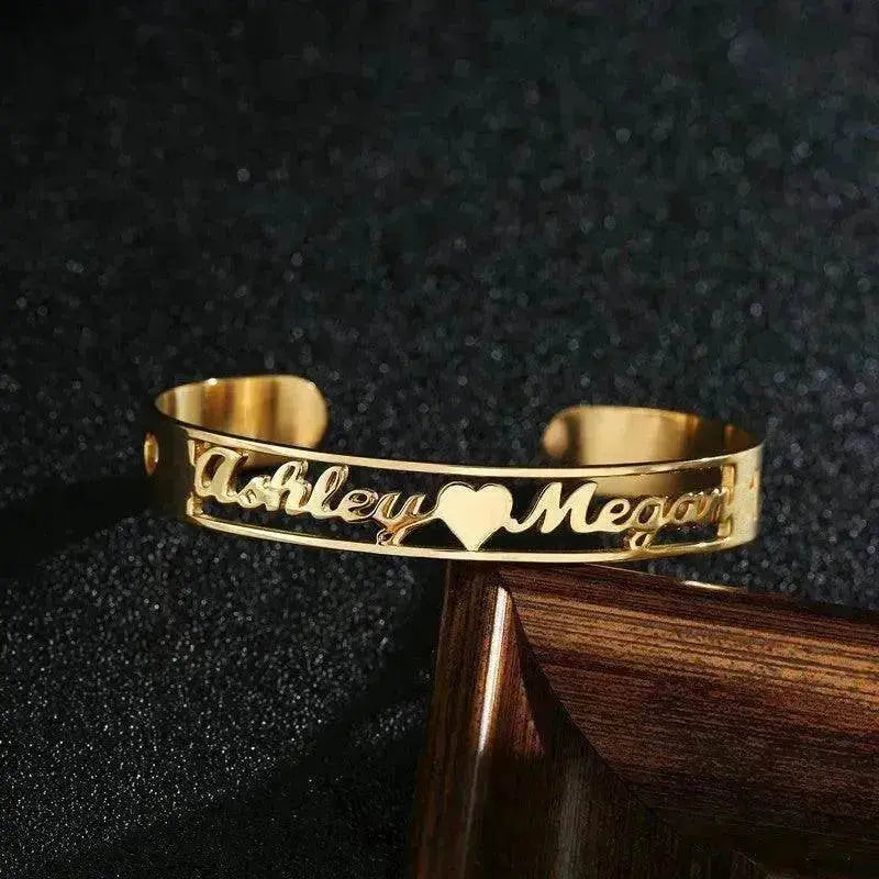 Customized Name Bracelet Personalized Custom Bangles Stainless Steel Jewelry - EX-STOCK Canada