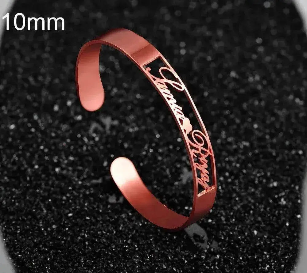 Customized Name Bracelet Personalized Custom Bangles Stainless Steel Jewelry - EX-STOCK Canada