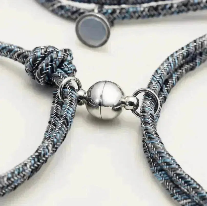 Customized Name Bracelet Pledge of Eternal Love Magnet Attracts Each Other Staniless Steel Couples Bracelet - EX-STOCK Canada