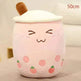 Cute Fruit Drink Plush Stuffed Soft Strawberry Milk Tea Plush Boba Tea Cup Toy Bubble Tea Pillow Cushion Kids Gift - EX-STOCK Canada