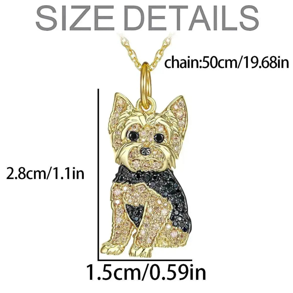 Cute Yorkshire Dog Pendant Zinc Alloy Die Casting Necklace - EX-STOCK Canada