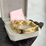 DIY Stainless Steel Nameplate Engraved Letter Pendant Necklace & Bracelet Set - EX-STOCK Canada