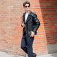 Men's Soft Lamb Leather Biker-Look Jacket 
