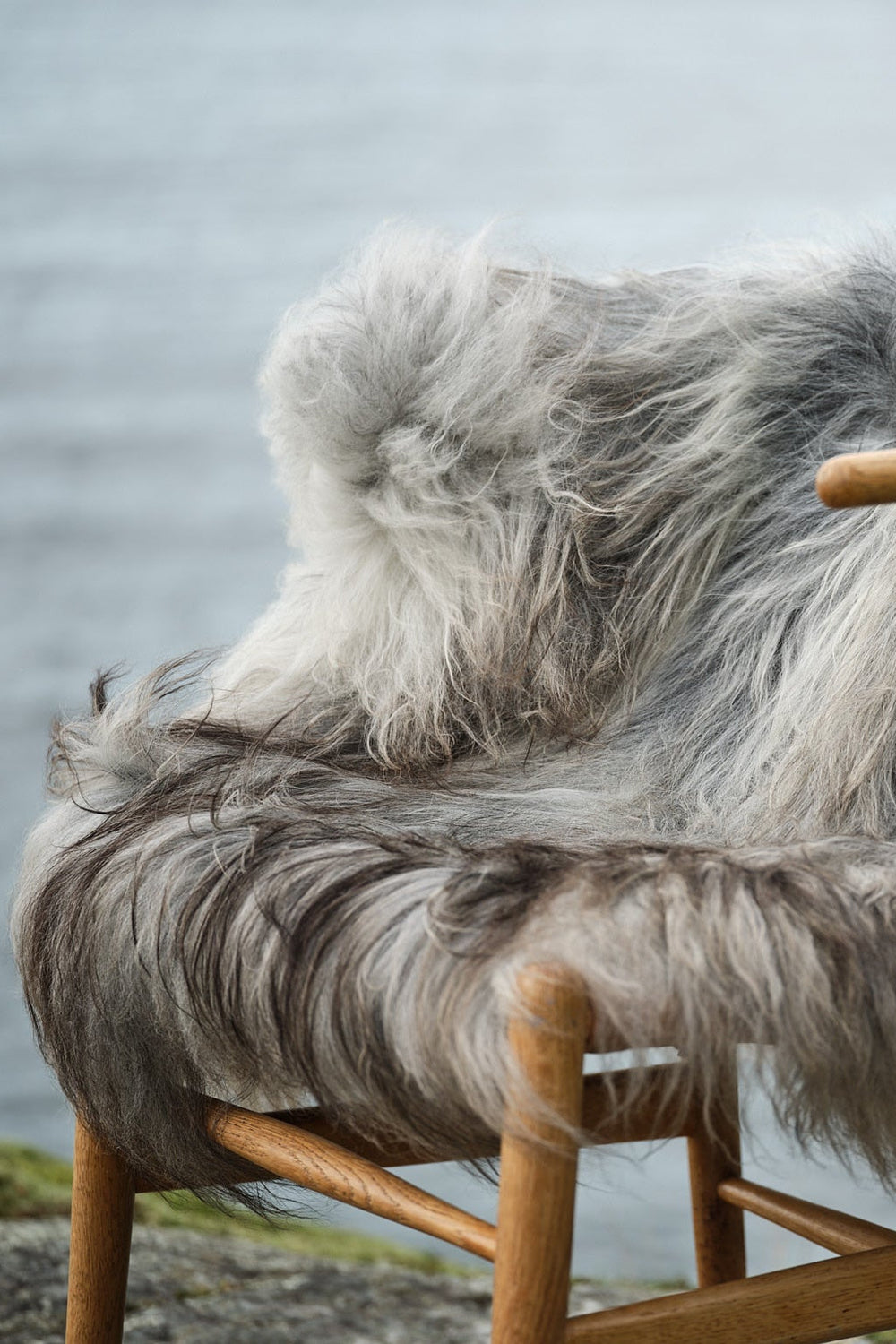 Natural Light Grey Icelandic Sheepskin 