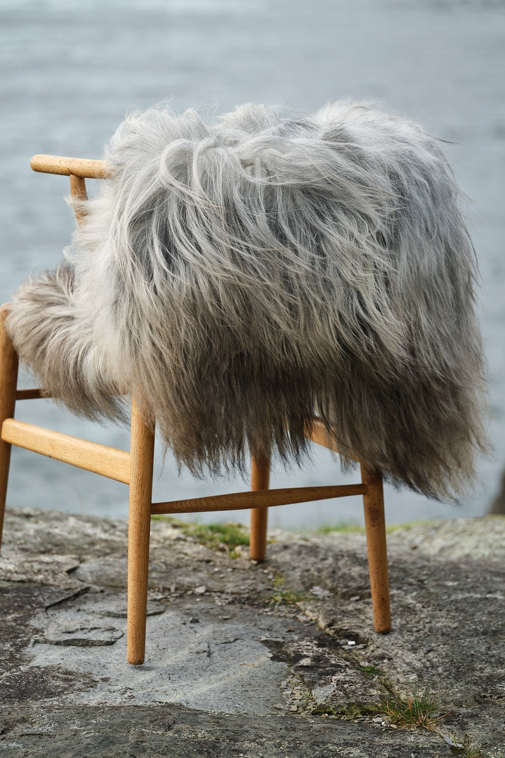 Natural Light Grey Icelandic Sheepskin 