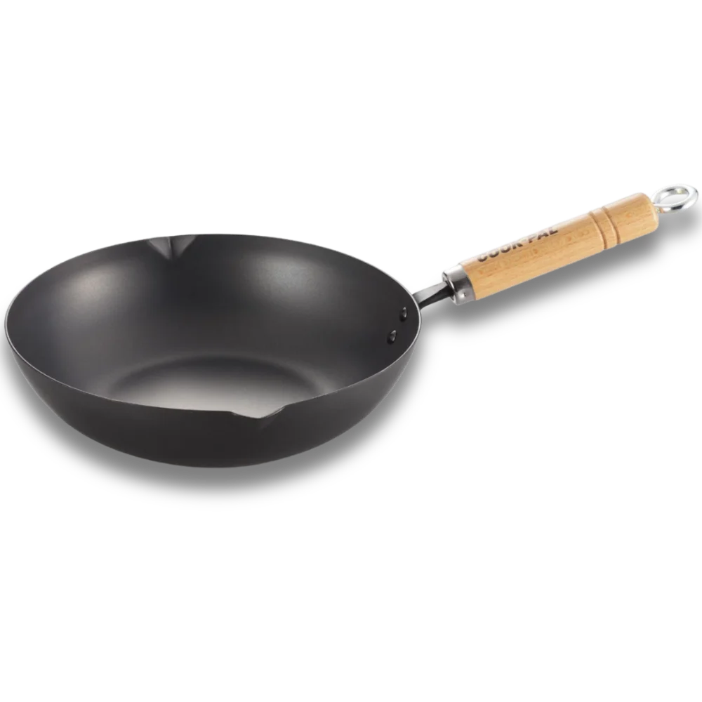 Yoshikawa Cook-Pal Ren Deep Frying Pan 28cm– Nitrided Carbon Steel, Made in Japan 