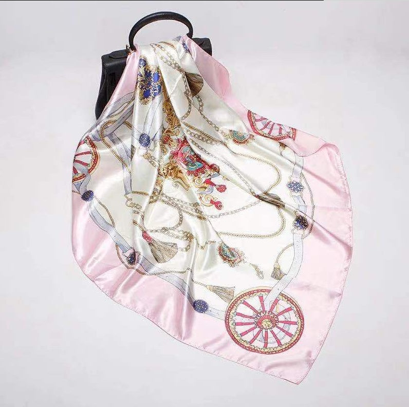 Digital Printed Square Silk Scarf EX-STOCK Canada 