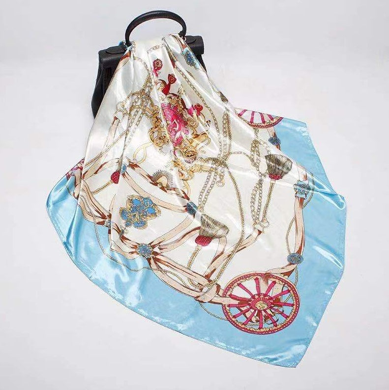 Digital Printed Square Silk Scarf EX-STOCK Canada 