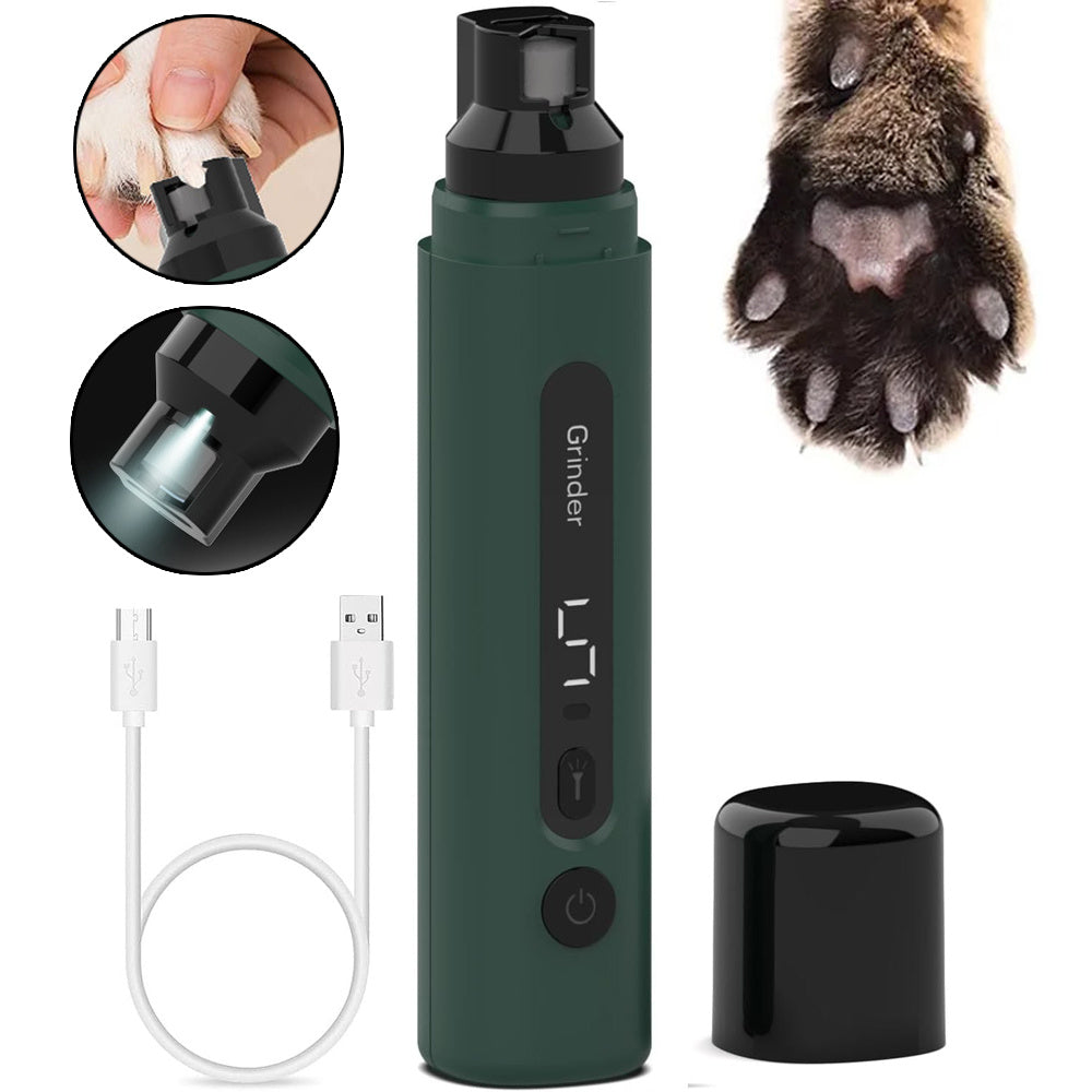 Dog Nail Grinder Electric Pet Nail Trimmers Rechargeable Cat Nail Grinders Super Quiet With 5-Speed Setting For Small Medium Large Dogs Cats Claw Care Pet Products EX-STOCK Canada 