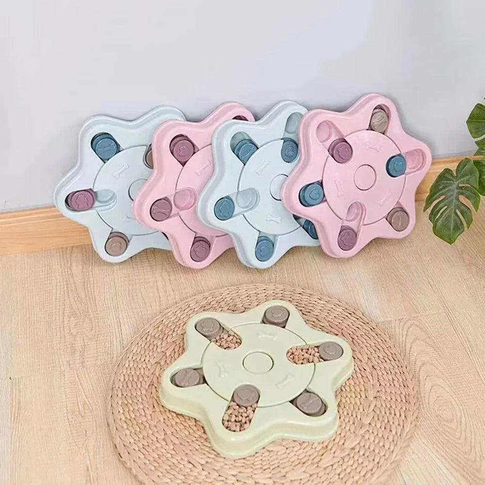 Set of pet toys with star-shaped design on a wooden surface