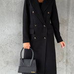 Double Breasted Lapel Coat Winter Fashion Solid Slim Long Jacket Long Sleeve Tops Womens Clothing EX-STOCK Canada 