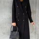 Double Breasted Lapel Coat Winter Fashion Solid Slim Long Jacket Long Sleeve Tops Womens Clothing EX-STOCK Canada 
