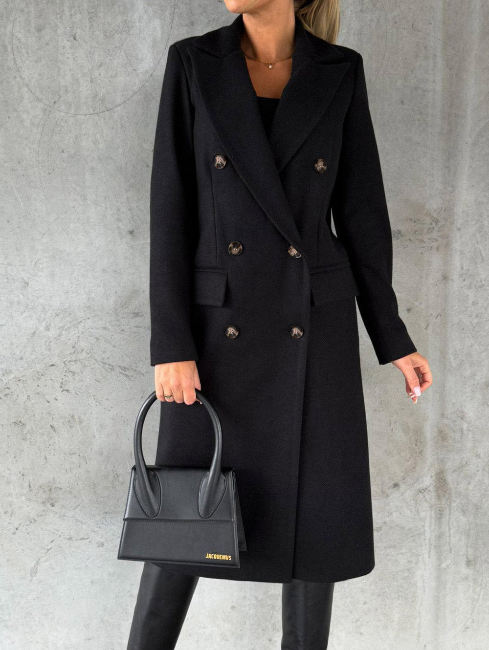 Double Breasted Lapel Coat Winter Fashion Solid Slim Long Jacket Long Sleeve Tops Womens Clothing EX-STOCK Canada 
