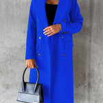 Double Breasted Lapel Coat Winter Fashion Solid Slim Long Jacket Long Sleeve Tops Womens Clothing EX-STOCK Canada 