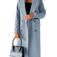 Double Breasted Lapel Coat Winter Fashion Solid Slim Long Jacket Long Sleeve Tops Womens Clothing EX-STOCK Canada 
