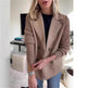 Double Breasted Lapel Jacket Fashion Knitted Sleeves Splicing Design Coat Outerwear EX-STOCK Canada 