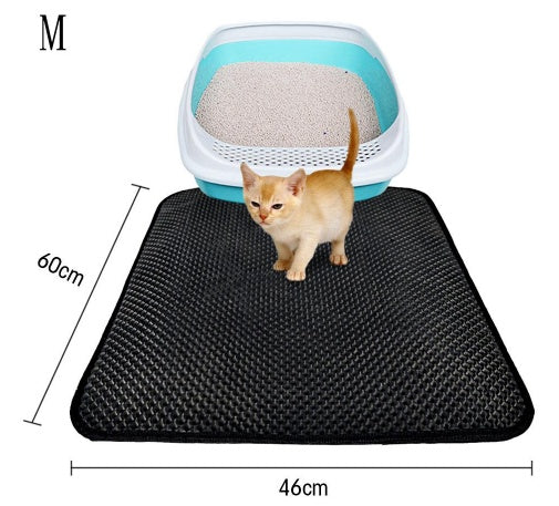 Double Layer Litter Cat Bed Pads Pet Cat Litter Mat Trapping Pets Litter Box Mat Pet Product Bed For Cats House Clean Mat EX-STOCK Canada 