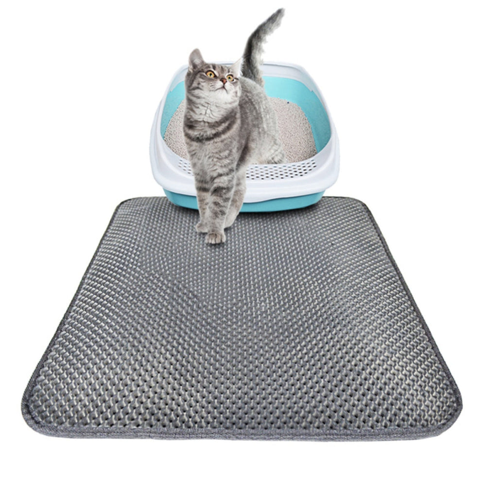 Double Layer Litter Cat Bed Pads Pet Cat Litter Mat Trapping Pets Litter Box Mat Pet Product Bed For Cats House Clean Mat EX-STOCK Canada 