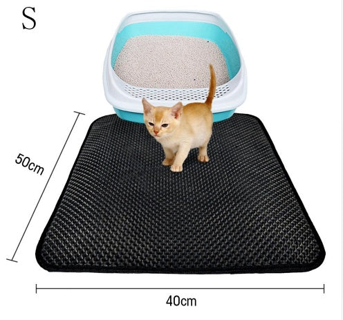 Double Layer Litter Cat Bed Pads Pet Cat Litter Mat Trapping Pets Litter Box Mat Pet Product Bed For Cats House Clean Mat EX-STOCK Canada 