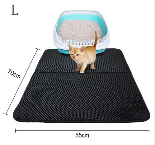 Double Layer Litter Cat Bed Pads Pet Cat Litter Mat Trapping Pets Litter Box Mat Pet Product Bed For Cats House Clean Mat EX-STOCK Canada 