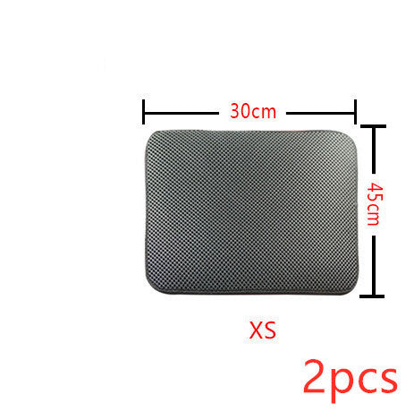 Double Layer Litter Cat Bed Pads Pet Cat Litter Mat Trapping Pets Litter Box Mat Pet Product Bed For Cats House Clean Mat EX-STOCK Canada 
