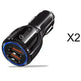 Dual USB Car Charger Qualcomm QC 3.0 Fast Charging Adapter - EX-STOCK CANADA