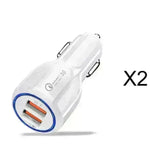 Dual USB Car Charger Qualcomm QC 3.0 Fast Charging Adapter - EX-STOCK CANADA