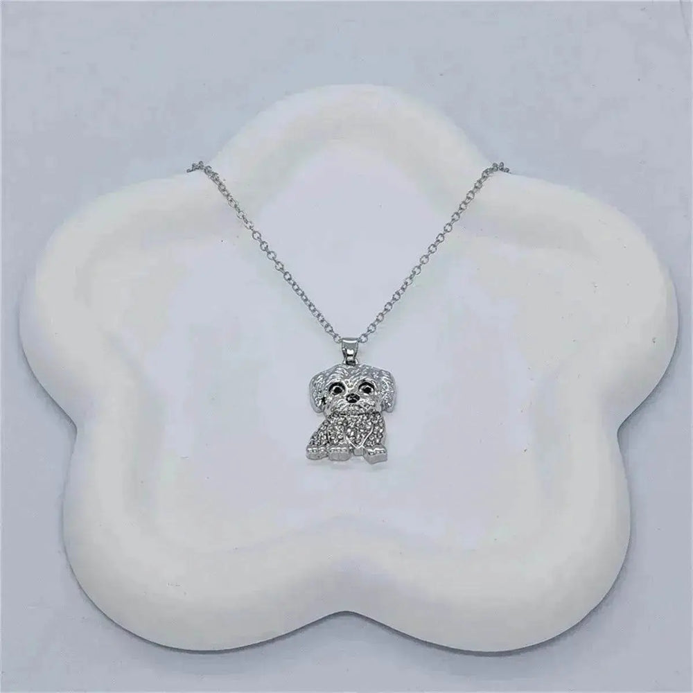 Eco-friendly Zinc Alloy Die Casting Puppy Pendant Necklace - EX-STOCK Canada