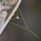 Electroplating Gold and Silver Double-layer Wafer And Long Bar Pendant Necklace - EX-STOCK CANADA