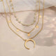 European And American Small Round Slice Tassel Moon Multi-layer Necklace - EX-STOCK Canada