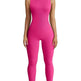 European And American Style Women Yoga Slim Rib Sleeveless Sports Jumpsuit - EX-STOCK Canada