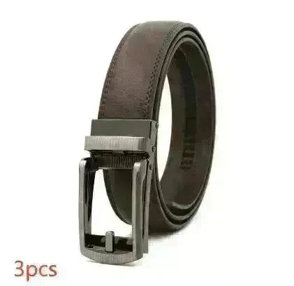 Fake Needle Belt Automatic Buckle Men Cowhide - EX-STOCK CANADA