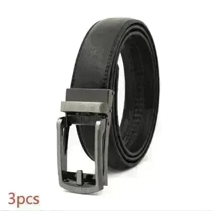 Fake Needle Belt Automatic Buckle Men Cowhide - EX-STOCK CANADA