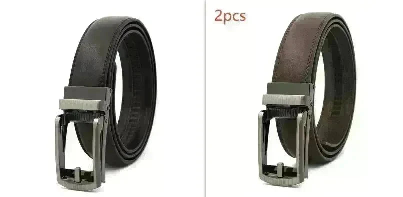 Fake Needle Belt Automatic Buckle Men Cowhide - EX-STOCK CANADA