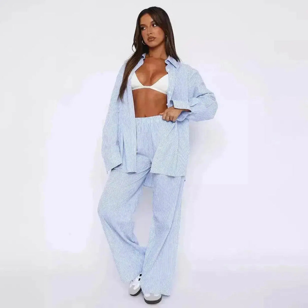 Fashion Casual Striped Trousers Summer Wide Leg Pants Men - EX-STOCK Canada