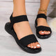 Fashion Color-block Elastic Sandals Summer Fashion Fish Mouth Flat Shoes For Women - EX-STOCK Canada