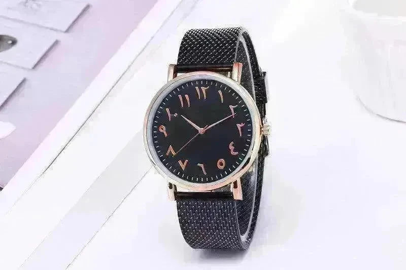 Fashion Creative Quartz Watches Couple Watches Digital Mesh Band Watches - EX-STOCK CANADA