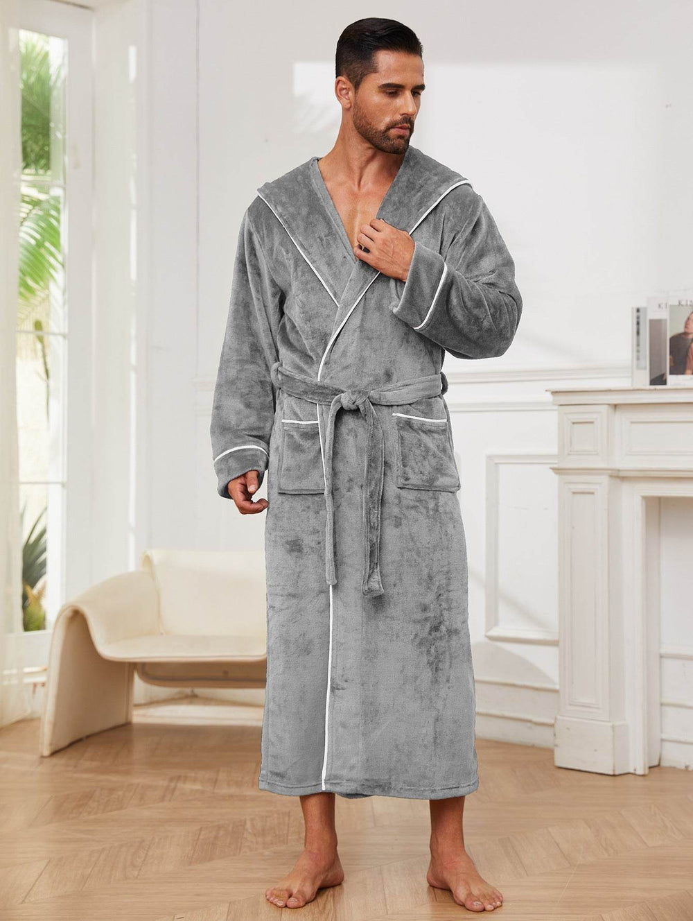 Fashion Men's Flannel Bathrobe Pajamas Women  EX-STOCK CANADA