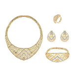 Fashion Simple Alloy First Necklace And Earrings Four-piece Set - EX-STOCK Canada