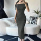Fashion Slim-Fit Dress with High Waist, Hollow Detail, and Backless Design - EX-STOCK Canada