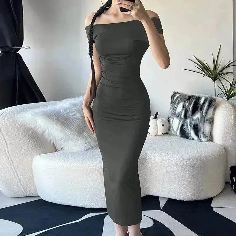 Fashion Slim-Fit Dress with High Waist, Hollow Detail, and Backless Design - EX-STOCK Canada