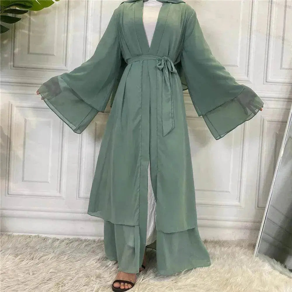 Fashionable Arab Cardigan Chiffon Robe - EX-STOCK Canada