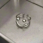 Fashionable Jewelry Adjustable Opening Ring Smiley Cute Happy Face Ring - EX-STOCK Canada