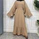 Fashionable Women's Solid Color Patchwork Arab Dress - EX-STOCK Canada