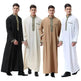 Fashionable and Elegant Arab Middle East Men's Applique Stand Collar Robe, TH810 Moroccan Men's Jalabiya - EX-STOCK Canada