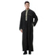 Fashionable and Elegant Arab Middle East Men's Applique Stand Collar Robe, TH810 Moroccan Men's Jalabiya - EX-STOCK Canada