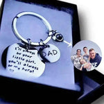 Father's Day I'll Always Be Your Little Girl Stainless Steel Keychain - EX-STOCK Canada