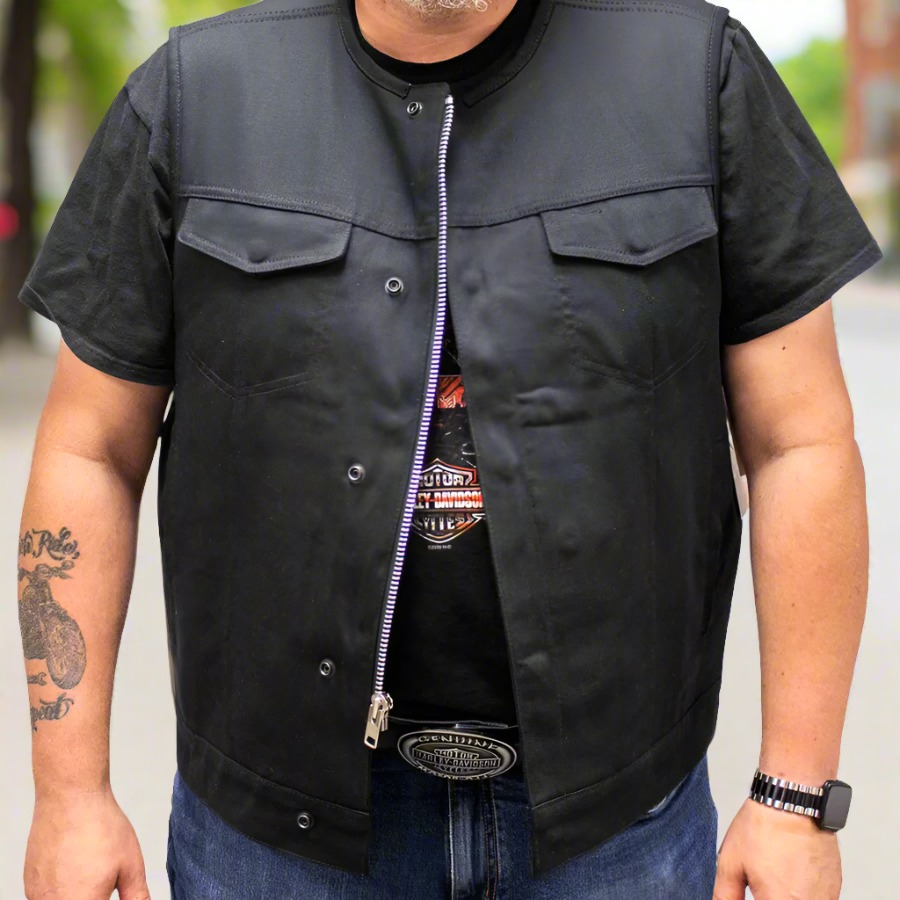 سترة رجالية من القماش المضلع للدراجات النارية من شركة First MFGEX-STOCK Canada 