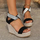 Fish Mouth High Wedges Sandals With Rhinestone Design Fashion Summer Platform Shoes For Women - EX-STOCK Canada